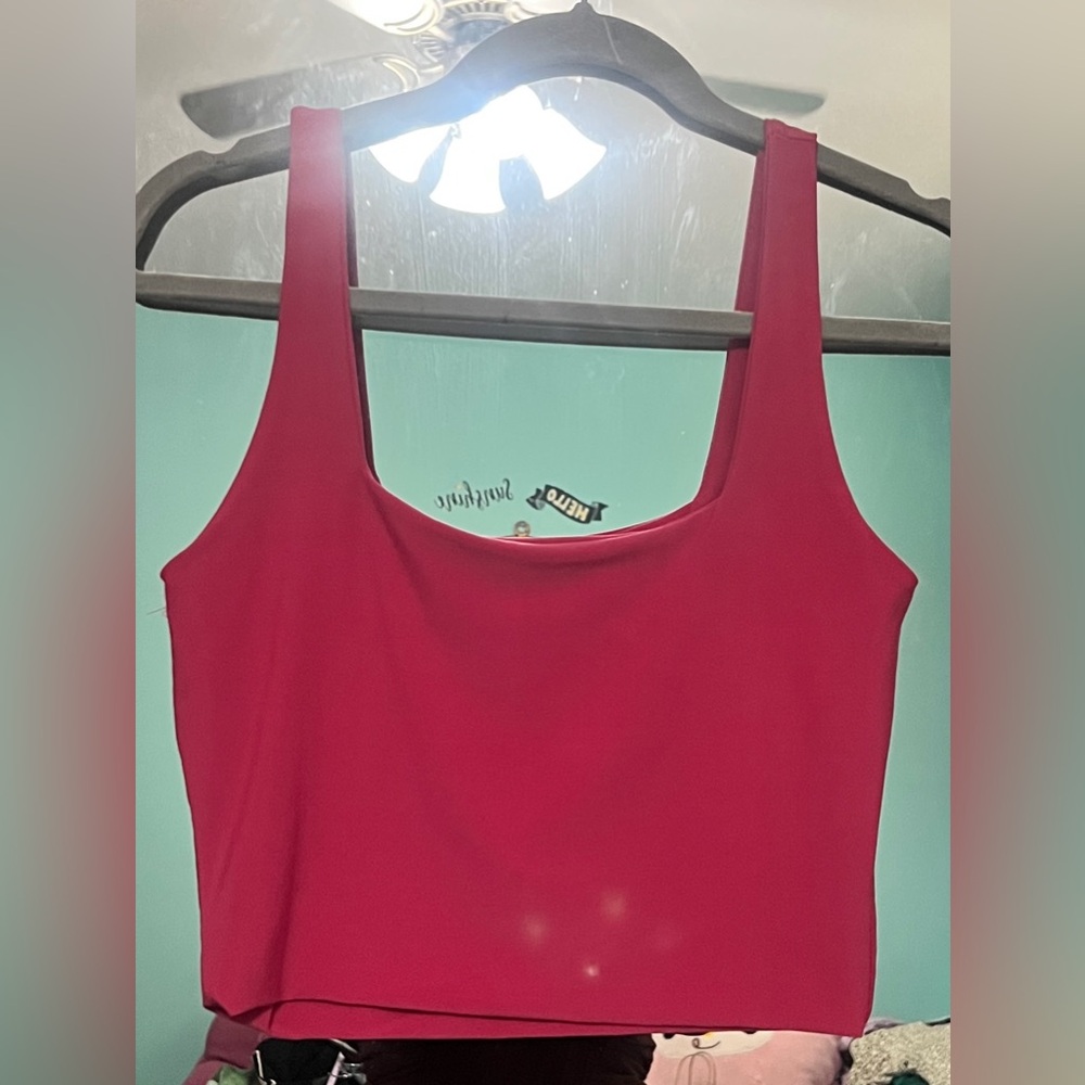 Pink cropped tank